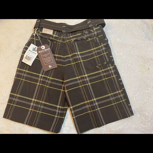 Seven Souls Plaid Boys Shorts Color: Slate Black - Picture 5 of 11
